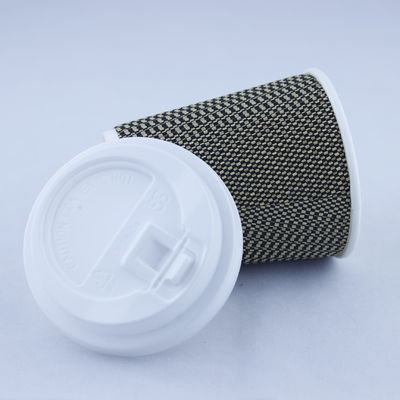 Druckkaffee-Ripple-Papierbecher mit Deckel Einwegkaffee 360 ml