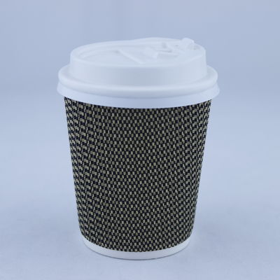 Druckkaffee-Ripple-Papierbecher mit Deckel Einwegkaffee 360 ml