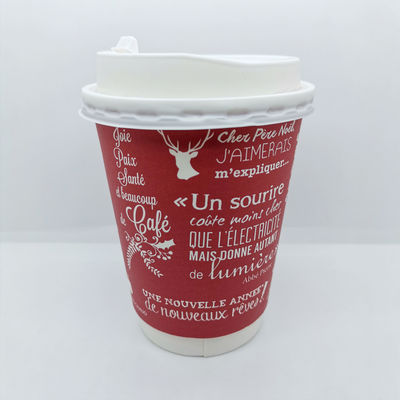 Druckkaffee-Ripple-Papierbecher mit Deckel Einwegkaffee 360 ml