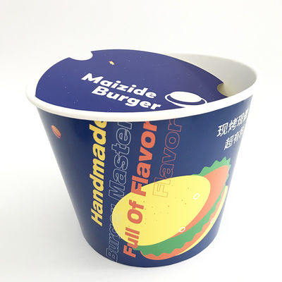 Einwegs Papier Eimer 170oz Einwand 220mm Top Cup für Popcorn