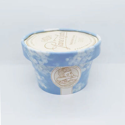 8.5oz 260ml Eiscreme Papierbecher mit Deckel Eco-Friendly mitnehmen Behälter