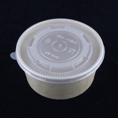 Einfache Wandpapier Salat Schüssel mit Deckel Rund Kraft Nudeln Behälter 1300ml