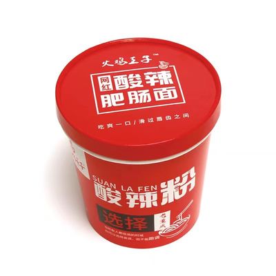 780 ml Noodle Papier Schüssel, Einweg-Fast-Food Verpackung Papierbecher mit Deckel