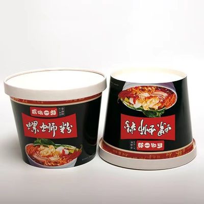 Custom Printed Noodle Paper Cup 32oz Einweg-Esserei mit Deckel