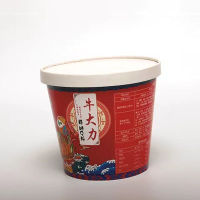 Kaufwaren Papier-Nudelschale Fast Food Ramen Verpackungstasse mit Deckel 1100ml