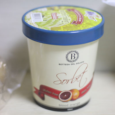 Öko-freundliche Eiscreme-Papier-Tasse mit Deckel 16oz 475ml gefrorener Joghurt-Container