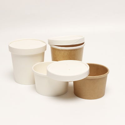 Öko-freundliche Suppen-Papiertüte mit Deckel 12oz Recycling-Ausnahmebehälter