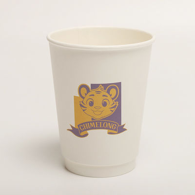 Einweg-Doppelwandpapier-Tasse 16oz Kompostierbar für heiße kalte Getränke