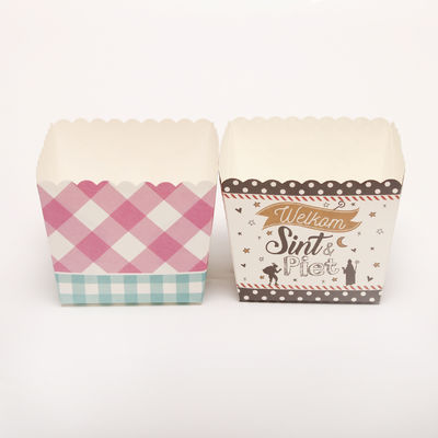 Kompostierbare Bäckerei Verpackungskiste Klappbare Quadrat-Papierkuchen Tasse Mit Logo
