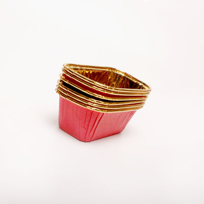Fluted Seiten Aluminiumfolie Backbecher, Back Mini Aluminium Cupcake Liner