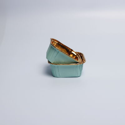 Aluminium-Karton-Cupcake-Tassen recycelbare fettfeste Muffin-Papierbox