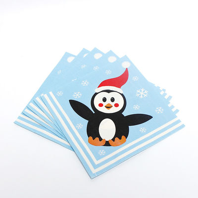 17 Gramm Druckpapier Abendessen Servietten, Handtuchbedeckung Blaue Papier Servietten
