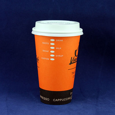Einweg-Doppel-Wandpapier-Tasse mit Deckel 300 ml 10 Unzen Umweltschonend