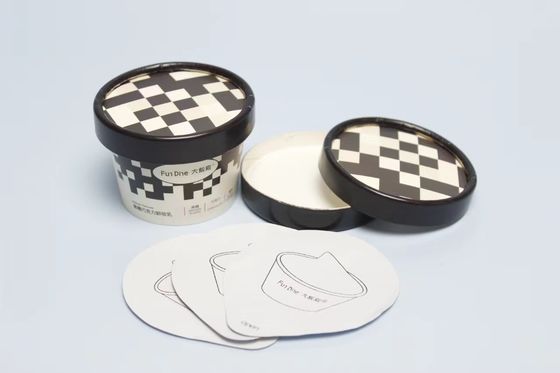 85 ml Eiscreme-Papierbecher Einweg-Eiscreme-Papierschalen Joghurt-Papierbecher und Eiscreme-Papierschalen Verpackungskiste