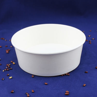 Einwegsalatschüssel aus handwerklichem Papier mit gedruckter Papiertasse und Haustierdeckel