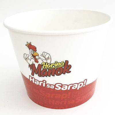 Öko-freundliche gebratene Hühnchen-Papier-Eimer, 85oz Wegwerf-Papier-Food-Tuben