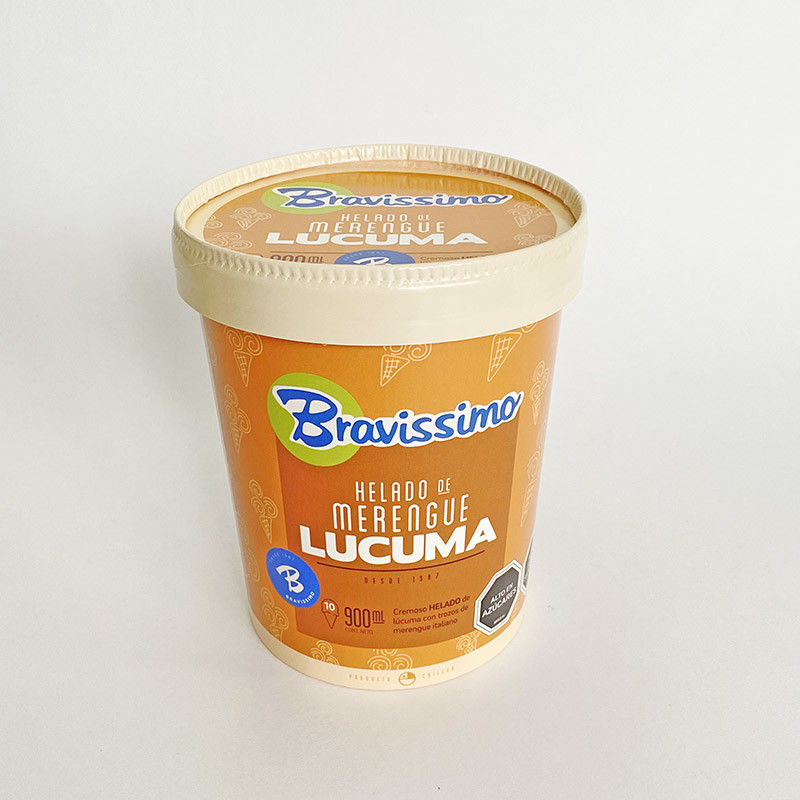 32oz 950ml Eisbecher aus Papier mit Deckel für kalte Desserts