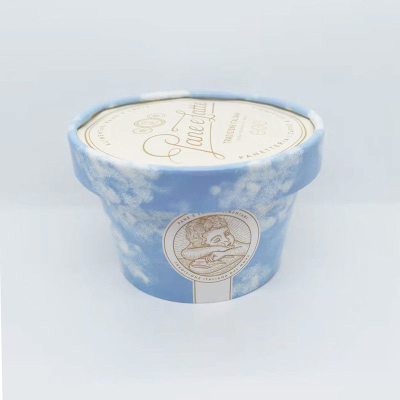 8.5oz 260ml Eiscreme Papierbecher mit Deckel Eco-Friendly mitnehmen Behälter