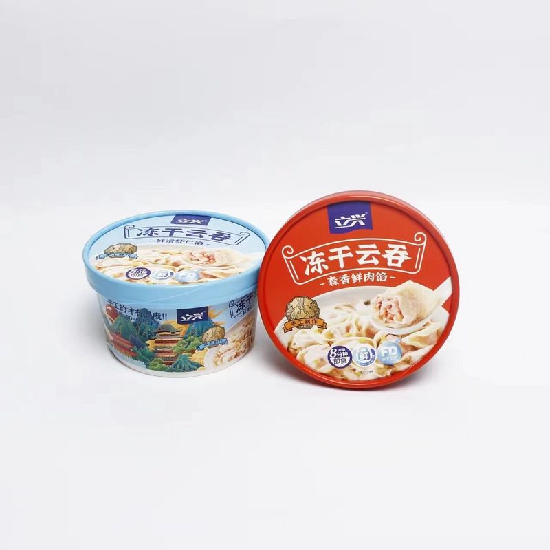 Einweg-Papierkühlschüssel gefriert Wonton mit Deckel Papier Eimer Instant-Nudeln Mitnahme-Lebensmittel Verpackung heiße Getränke Tasse