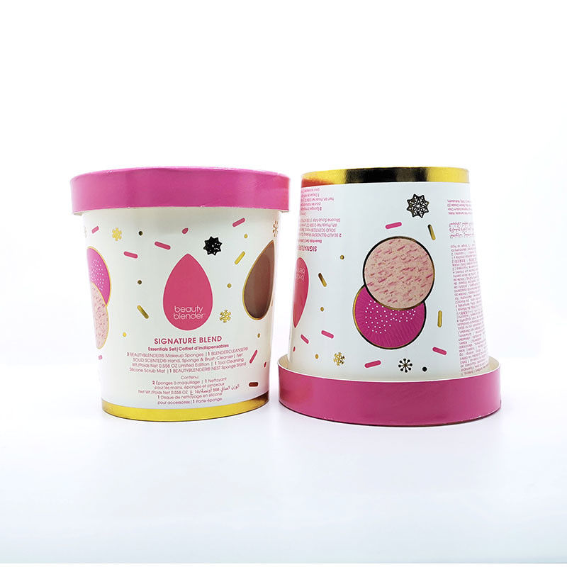 Custom Print Gold Stempel Lebensmittel sicherer Qualität Papier Eiscreme Joghurt Papier Tasse mit Deckel