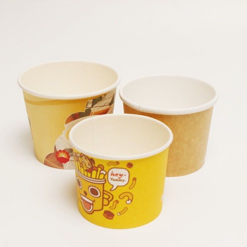 Einweg-Fast-Food-Verpackung Mitnahmebehälter Papiersuppen-Tasse/ Papier-Nudeltasse mit Deckel